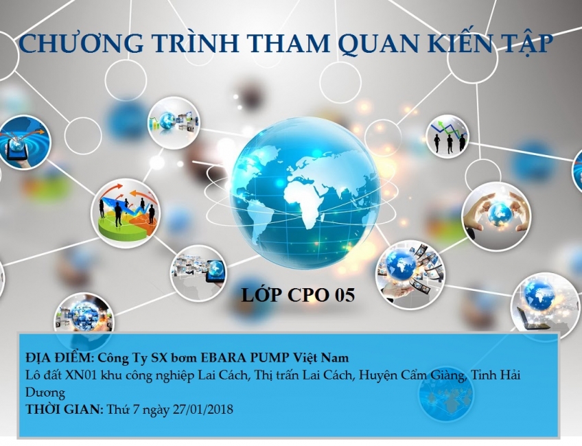 Thông báo Chương trình  kiến tập lớp CPO 05